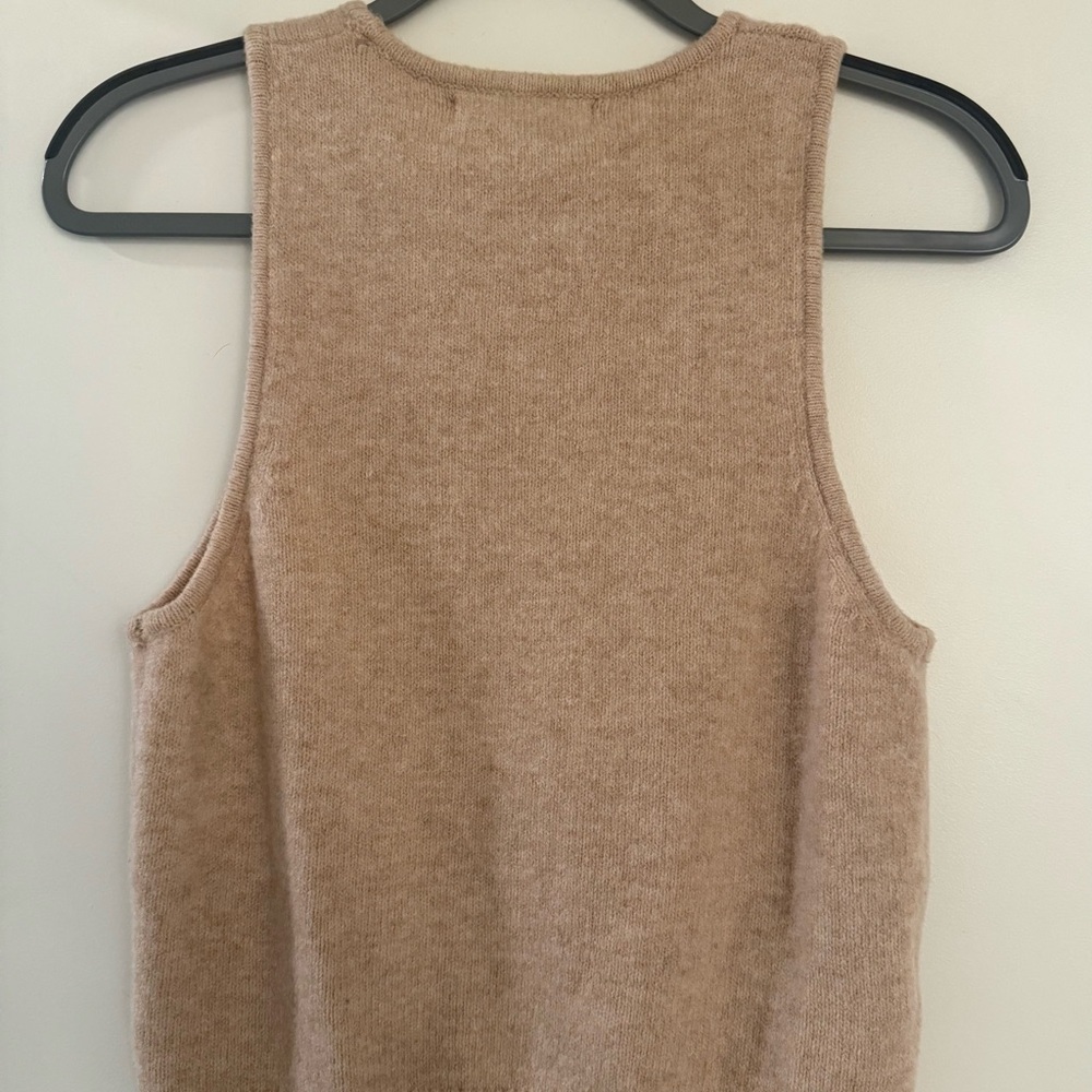 Mango Tan Sleeveless Sweater - Picture 2 of 3